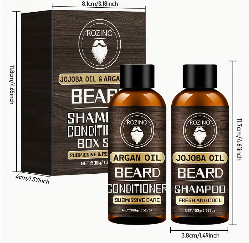 ROZINO Beard Shampoo and Conditioner