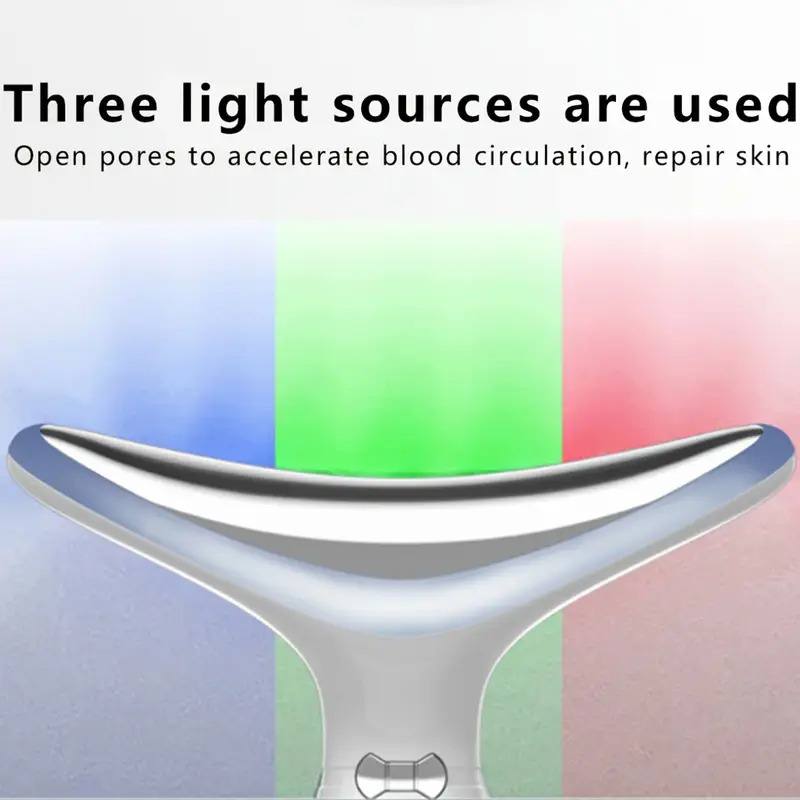 echargeable Neck and Face Massager with Four-Color Light