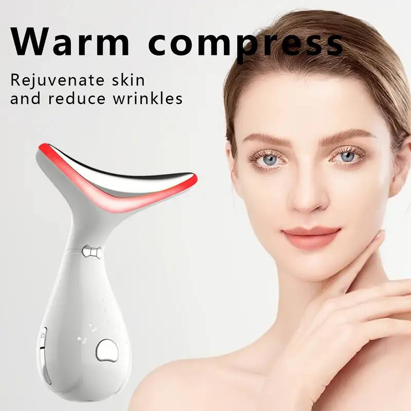 echargeable Neck and Face Massager with Four-Color Light